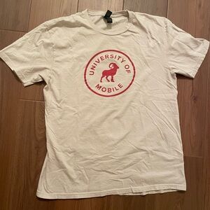 University of Mobile Off White Short Sleeve Tee